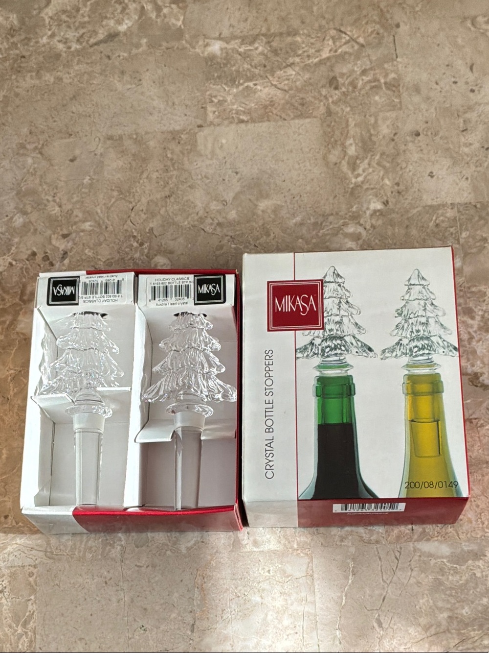 Mikasa Clear Crystal Tree Bottle Stoppers (Set of 2)